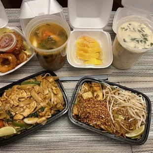 a variety of food in containers