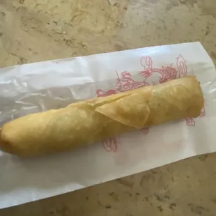 Tasteless spring roll the size of a finger for $2.25