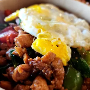 Basil chicken with rice