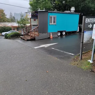 Small stand, extremely friendly service.