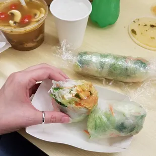 Giant delicious salad rolls!