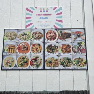 sushi and sashimi, menu