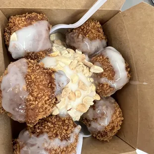 Bananas and coconut ice cream