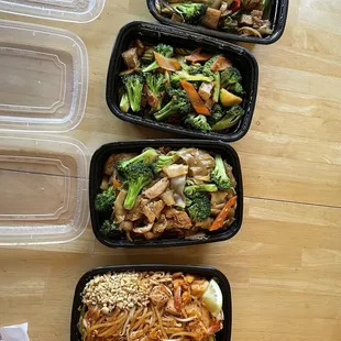 Family meal less than $45 out the door.  Good for a budget dinner on the run! Very good portions on the noodles and good flavors.