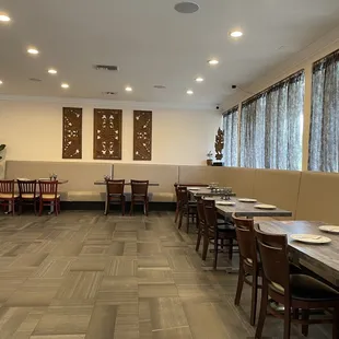 Spacious dining area