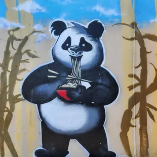 Mural at back entrance.