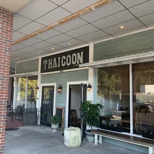 the front of the restaurant