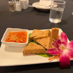 Fried Tofu (look at this amazing presentation)