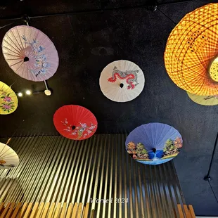 Umbrellas while you dine above