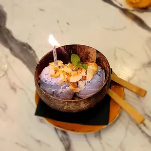 Delicious coconut ice cream