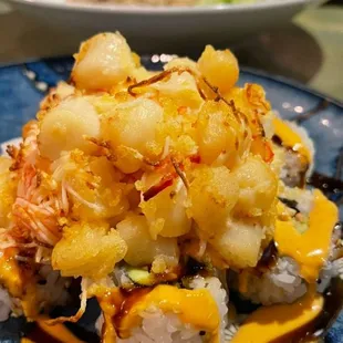 Eel and seafood sushi