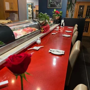 sushi and sashimi, interior