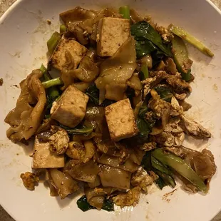 Pad see ew with tofu