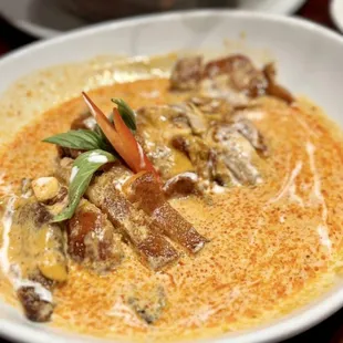 Red Curry+Pork Belly entree. 2 separate entrees btw. $12.99 each, so for this combination is definitely worth $25, trust.