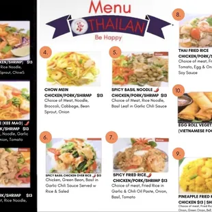 Menu Thai Food