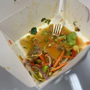 Lemongrass Chicken salad aftermath - I forgot to take a before pic!