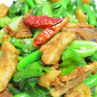 Chinese Broccoli With Crispy Pork