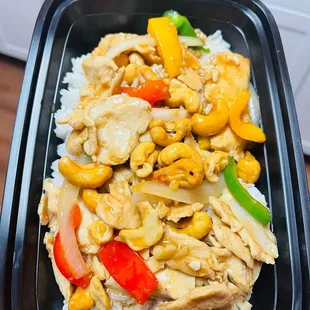  a meal in a plastic container