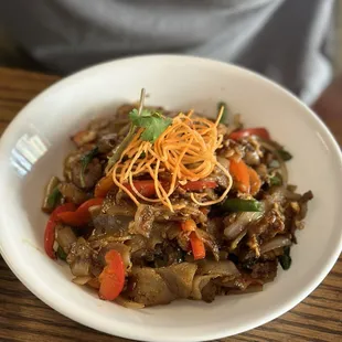 Drunken noodle. Amazing flavors and really delicious noodles