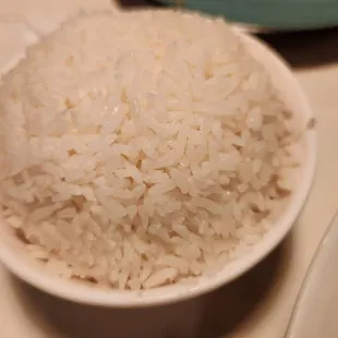 Steam white rice coming with the yellow curry!