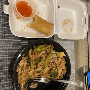 Pad See Ew &amp; Vegetable Samosas.