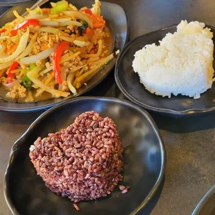 a variety of food on a table