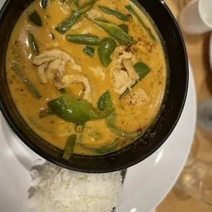 Super spicy Panang Curry. Amazing flavor!