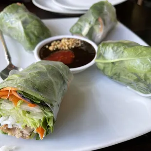 Duck spring rolls ~$13