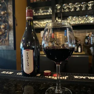 A glass of Oregon Pinot Noir