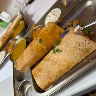 Chicken Dosa , Plain Dosa