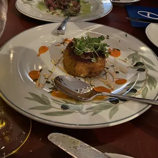 a plate of food on a table