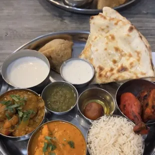 Non Vegetarian Thali, Vegetarian Thali