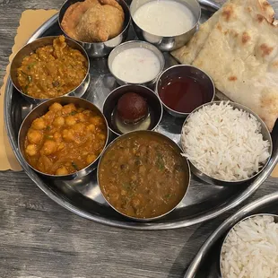 a plate of indian food