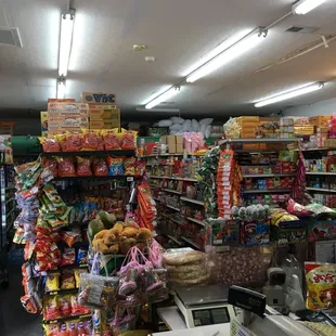 a grocery store filled with food