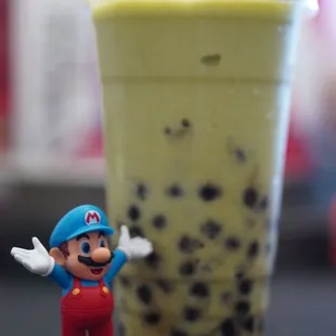 Super Mario knows it Avocado bubble drink with Pearl *8/12/23