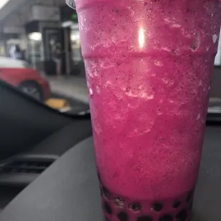Dragonfruit Boba Smoothie