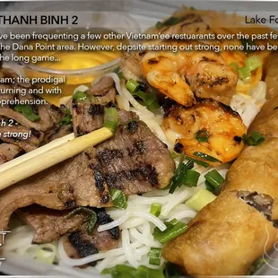 No. 35 - 3 Item Bun ($14.50) Egg roll, bbq pork and shrimp