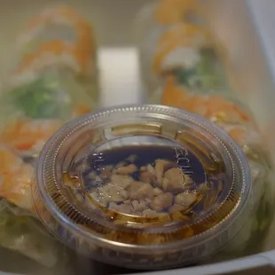 a container of food