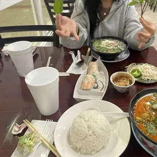 2. Spring Rolls 9. Pho Rare Steak (Small)