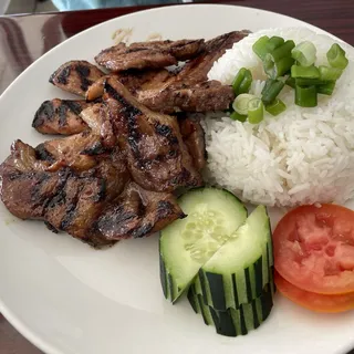 25. Grilled Pork Chop and Steam Rice