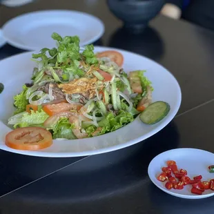 a salad on a plate