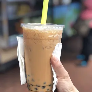 Milk tea with pearls