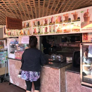 a woman ordering