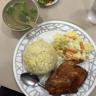 a plate of food on a table