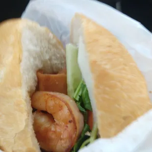 Shrimp bahn-mi.