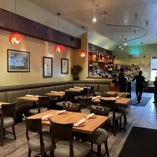 Inside near opening time