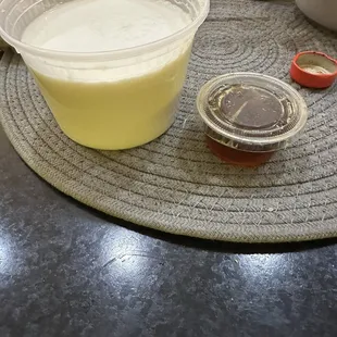 Dessert: Silken Tofu with ginger sugar syrup. So delicious!