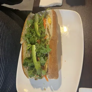 Banh mi egg sandwich