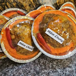 a variety of food items