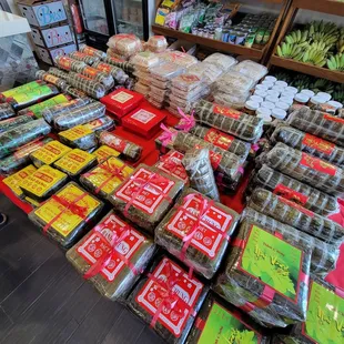 a variety of packaged goods